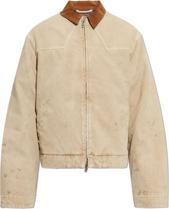 Balenciaga Vintage Effect Gewatteerde Jas - Heren - Zomerjassen - Beige - M - Katoen - Jassen