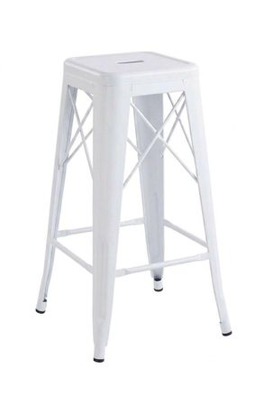 Regalos Miguel Taburetes Altos - Taburete Valix 76 Cm - Blanco