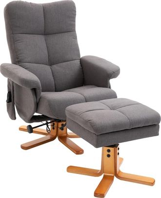 HOMCOM Sill&oacute;n de masaje 80x86x99 cm gris oscuro