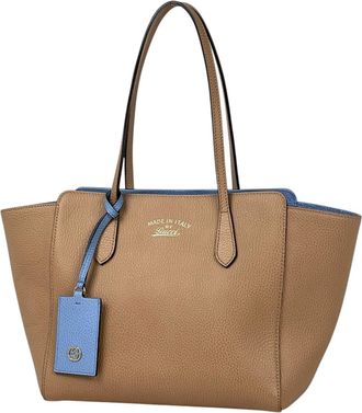 Gucci Beige Leather Tote Bag (Pre-Owned)