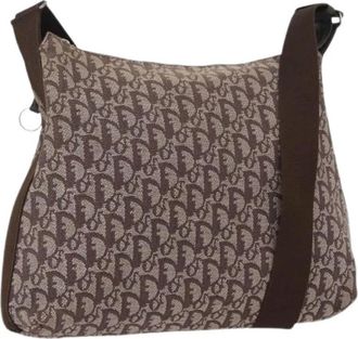 Dior Pre-owned Cross Body Bags, female, Brown, Size: ONE SIZE Pre-owned Trotter Canvas Shoulder Bag