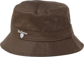Barbour Geborduurd Logo Bucket Hat Olive - Heren - Hoeden - Groen - L - Katoen - Accessoires