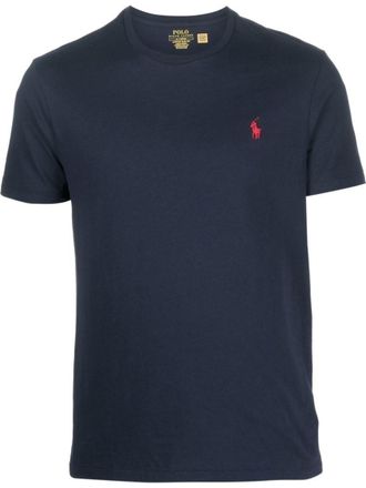 Polo Ralph Lauren Navy Blue Embroidered Logo T-shirt