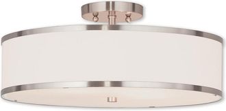 Livex Lighting Livex Park Ridge 3-Light Brushed Nickel Ceiling Mount
