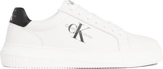 Calvin Klein Jeans Witte Zwarte Chunky Sneakers - Heren - Sneakers - Wit - 45 EU - Leer - Schoenen