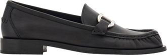 Ferragamo Black Leather Loafers