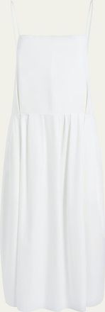Khaite Adira Sleeveless Pleated Midi Dress