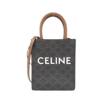 Celine Pre-owned Mini Bags, female, Brown, Size: ONE SIZE Pre-owned Mini Vertical Cabas Trionfo Canvas Tote Bag