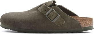 Birkenstock Boston Suede Leather Narrow Fit Thyme 1024714