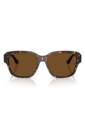 Ferrari 57mm Polarized Square Sunglasses in Yellow Tortoise /Brown Polar at Nordstrom