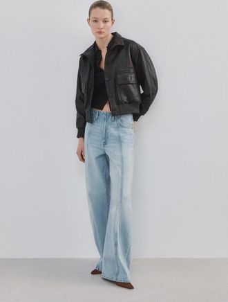 Mango Jeans balloon cuciture blu medio - Donna - 36 - MANGO