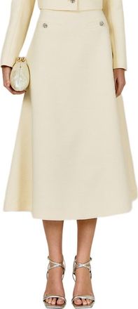 endless rose A-Line Tweed Midi Skirt in Butter at Nordstrom, Size Medium
