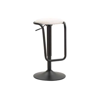 Mauro Ferretti Silla de bar de tela blanca &oslash; 41x61 cm