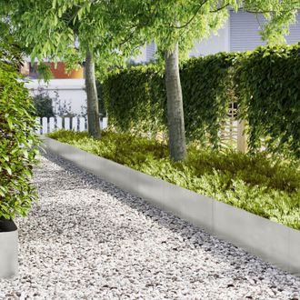 Berkfield Home Lawn Edgings 30 pcs 100x0, 5x30 cm Stainless Steel in Silver