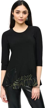 Joseph Ribkoff Stijlvolle Top met Lange Mouwen - Dames - Longsleeves - Zwart - 3XL - Polyester - Tops