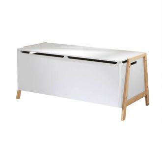 Calicosy Storage Chest With 2 Compartments For Children, 99 Cm Long - LEON in White