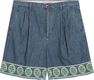 Valentino Katoenen Casual Shorts - Heren - Denim shorts - Blauw - S - Katoen - Korte Broeken
