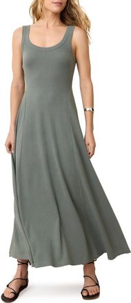 Marine Layer Lexi Sun-In Sleeveless Fit & Flare Rib Maxi Dress in Forest at Nordstrom, Size X-Small