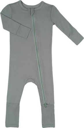 Everly Grey Convertible Romper Fitted Long Sleeve Pajama in Basil at Nordstrom, Size 18-24M