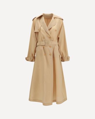 Ermanno Scervino Double-breasted Trench in georgette bonded with silk chiffon Female 40