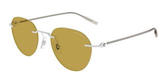 Montblanc MB0428S 005 Mens Sunglasses Silver Size 51