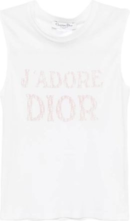 Dior 1990-2000s mouwloze top - Wit