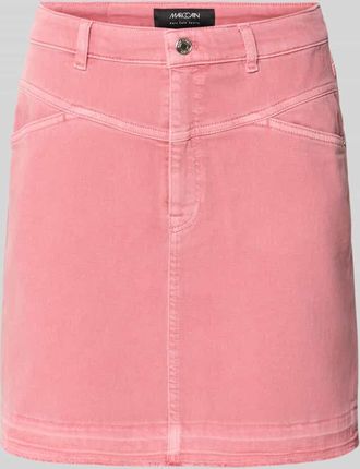 Marc Cain Straight Fit Minirock in Denim-Optik in Pink, Gr&ouml;&szlig;e 44