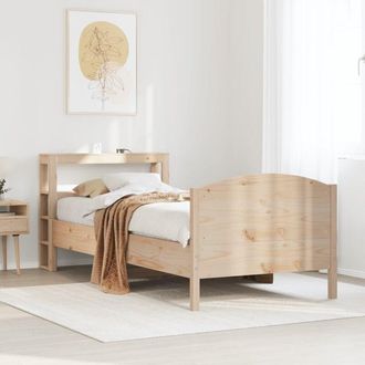 vidaXL Estructura De Cama Sin Colch&oacute;n Madera Maciza Pino 75x190 Cm Vidaxl