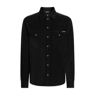 Dolce & Gabbana Casual Shirts, male, Black, Size: 2XL Dolce & Gabbana Shirts Black