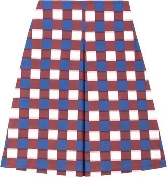 Alpha Studio Poplin Check Skirt
