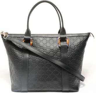 Gucci Guccissima Black Tote Bag (Pre-Owned)