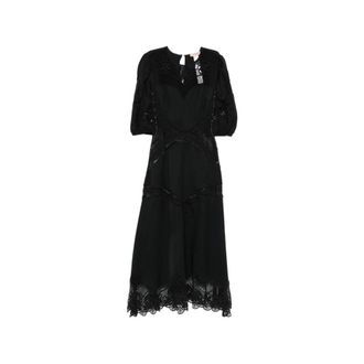 Twinset Maxi Dresses, female, Black, Size: S Twin-set Dresses Black