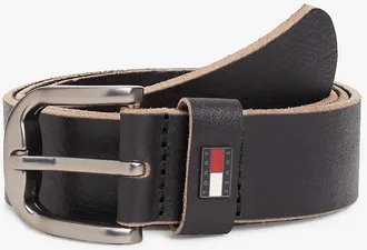 Tommy Hilfiger Mens Tommy Jeans Buffed Suede Belt - Black - 40