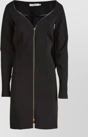 Simona Corsellini wide neck long sleeve knee-length dress
