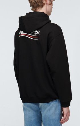 Balenciaga Hoodie zwart met bedrukt logo