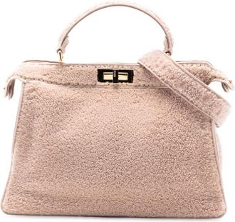 Fendi Pre-owned Fendi Large Shearling Peekaboo ISeeU Satchel 8BN328-AHJ6-219-10429