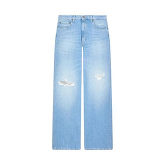 Dondup Wide Jeans, female, Blue, Size: W29 Francine Wide Leg Jeans
