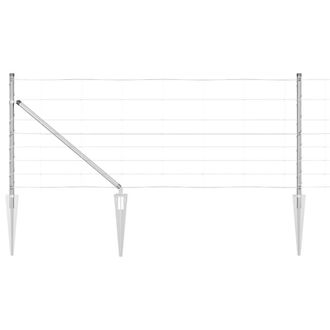 Berkfield Home Field Fence 0.8x25 m Galvanised Steel in Silver