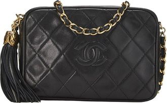 Chanel Black Quilted Lambskin Cc Camera Bag Mini (Authentic Pre-Loved)