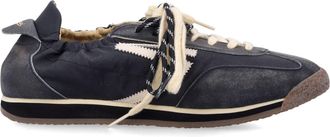 Puraai Panther Vintage Nylon Suede Sneakers