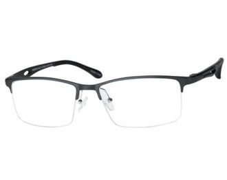 Haggar Mens Hac112 Rectangle Eyeglasses In Steel