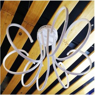 Trade Shop Trade Shop Traesio - Trade Shop - Lampadario Neon Luce Led Bianco Caldo 3000k Soffitto Sospensione Pendente