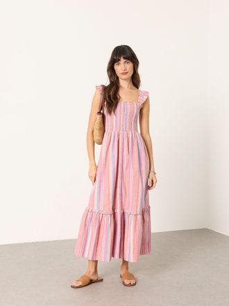 Fat Face FatFace Eva Pink Petite Midi Dress