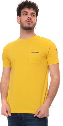 Save The Duck T-shirt girocollo mezza manica Damien Giallo Save the Duck Uomo