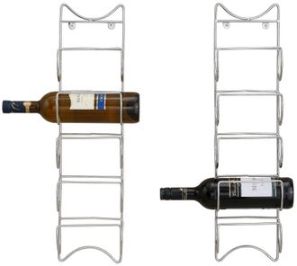 ZELLER PRESENT Flaschenregal Set, 2 Stk. tlg. aus hochwertig verchromtem Metall gefertigt