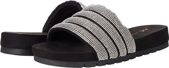 Anne Klein Gloria GLOR01f9-001 Slide Womens US 8.5 Black Slip On Sandals KHD808