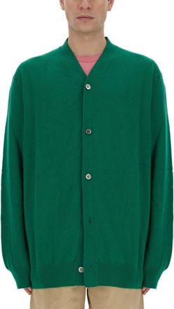 Comme Des Gar&ccedil;ons Green V Neck Cardigans