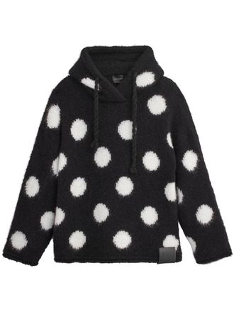 Marc Jacobs Brushed Spots knit hoodie - Black