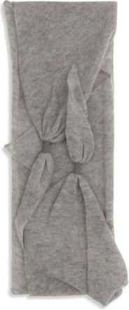 Brunello Cucinelli Geknoopte haarband van kasjmiermix - Dames - Accessoires - Grijs - Maat: ONE Size Kasjmier