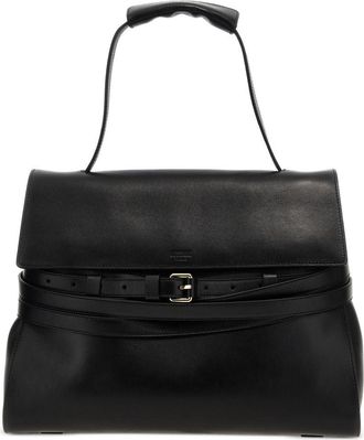 Moschino Structured Handbag With Flap Closure